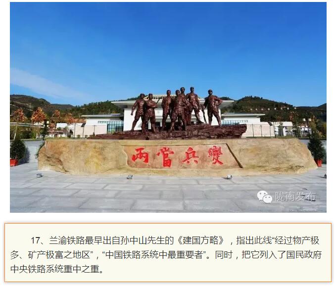 蘭渝鐵路最早由孫中山先生提出？在隴南，你不知道的事兒還有……
