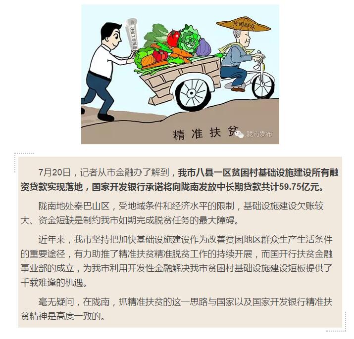 國開行支持貧困村基礎(chǔ)設(shè)施建設(shè)，隴南究竟能分得多大“蛋糕”？