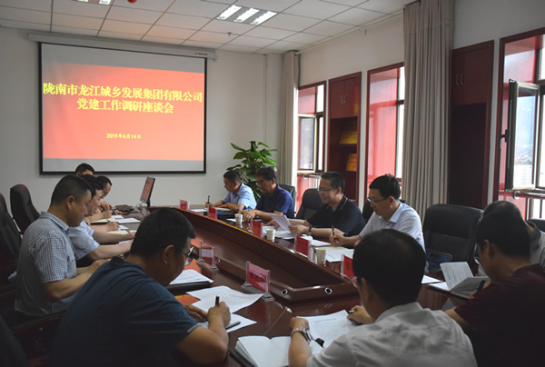 隴南市委常委、組織部部長楊郃調(diào)研指導(dǎo)市龍江城鄉(xiāng)發(fā)展集團(tuán)公司黨建工作