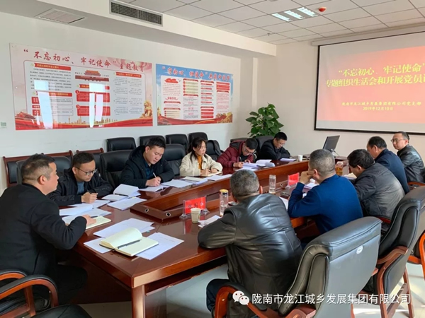 市龍江集團(tuán)黨支部召開(kāi)“不忘初心、牢記使命”專題組織生活會(huì)和民主評(píng)議黨員會(huì)議